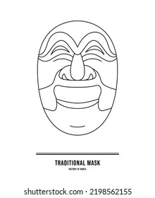 This is a traditional Korean mask. It's used when wearing a mask dance.	