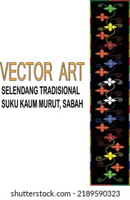 This is a traditional scarf by the Murut tribes of Sabah, Malaysia. This vector is suitable for digital printing firms. It is in high demand during festivities throughout the year