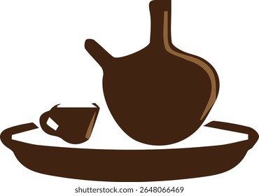 Este é um bule de chá tradicional feito de argila, chamado kendhi.