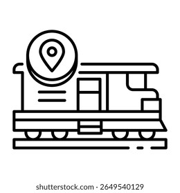 Dieses Zugsymbol eignet sich für Transport, Reisen und Tourismus usw.