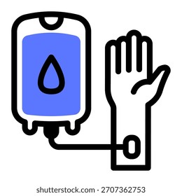 Este icono de transfusión es adecuado para farmacia.