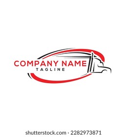 This is transport truck logo design