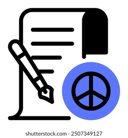 This Treaty icon is suitable for Peace Day, etc.