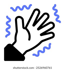 Dieses zitternde Symbol ist für Diabetes, Krankheit, etc. geeignet.
