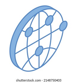 This trendy isometric icon of communication network is ready for premium use 

