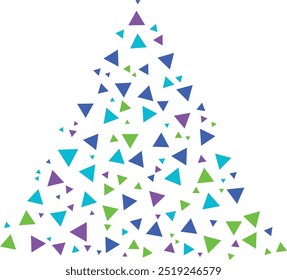 This Triangle shape is filled with a vibrant pattern of smaller triangle in various colors, creating a dynamic and modern look. Ideal for backgrounds, textiles, or colorful digital designs.