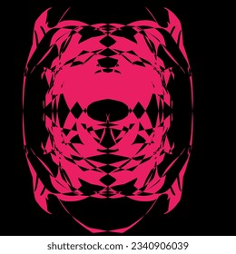This is a tribal tattoo design in red color with a black background.