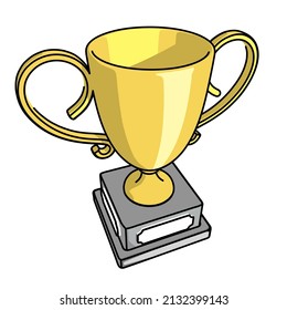 this is a trophy vector with that seen from a angular perspective