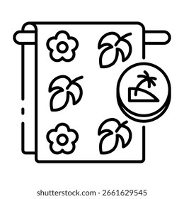 Este ícono de tela tropical es adecuado para Beautiful Tropical Country, etc.