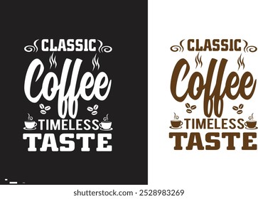 Esta camiseta mistura um amor por café com o charme vintage. O texto "Café Clássico" é estilizado em uma negrito, fonte retrô reminiscente da sinalização do restaurante dos anos 1950, dando aquela velha escola, aconchegante vibração café. "