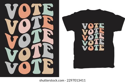 This t-shirt is a call to action for all citizens to exercise their right to vote and make a difference in their communities. The design features the word "Vote" in bold letters, surrounded by various