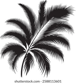 This t-shirt design features a stunning palm tree silhouette with elegant leaves, capturing a tropical and relaxing beach vibe. Perfect for nature lovers!