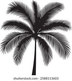 This t-shirt design features a stunning palm tree silhouette with elegant leaves, capturing a tropical and relaxing beach vibe. Perfect for nature lovers!