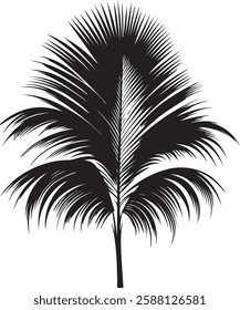 This t-shirt design features a stunning palm tree silhouette with elegant leaves, capturing a tropical and relaxing beach vibe. Perfect for nature lovers!