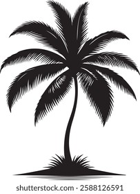 This t-shirt design features a stunning palm tree silhouette with elegant leaves, capturing a tropical and relaxing beach vibe. Perfect for nature lovers!