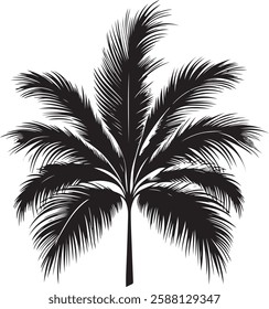 This t-shirt design features a stunning palm tree silhouette with elegant leaves, capturing a tropical and relaxing beach vibe. Perfect for nature lovers!