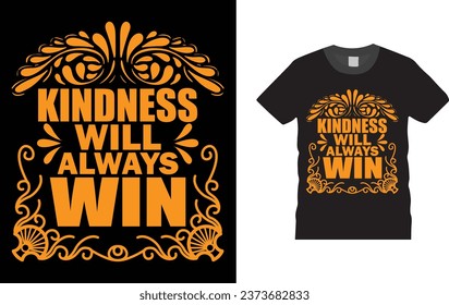 This T-shirt design is unique and has the potential to go viral because it is simple, yet powerful. The slogan "Choose Kindness" is clear and concise,