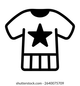 This T-shirt icon is suitable for 4th of July, Independence Day, etc