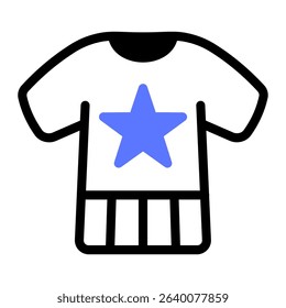 This T-shirt icon is suitable for 4th of July, Independence Day, etc