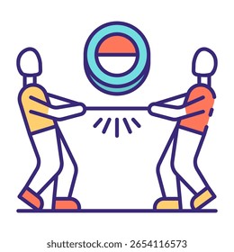 This Tug of war icon is suitable for Indonesia Independence Day, etc