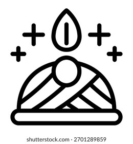 Este icono de sombrero de turbante es adecuado para la cultura de la India.