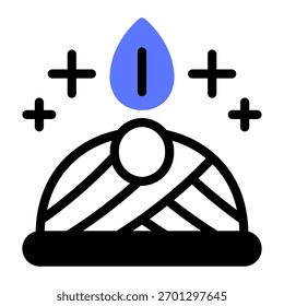 Este icono de sombrero de turbante es adecuado para la cultura de la India.