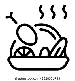 This Turkey icon is suitable for Thanksgiving day and autumn season, etc.
