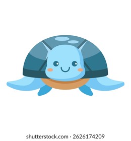 This Turtle from front side illustration is suitable for sea creature, wild animal, etc.