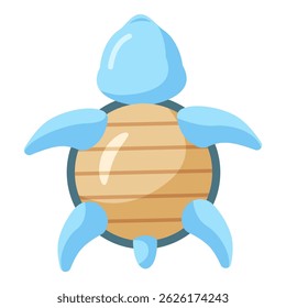 This Turtle from under side illustration is suitable for sea creature, wild animal, etc.