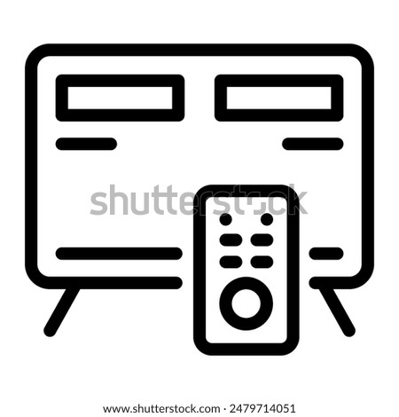This TV icon is suitable for hotel, accommodation, vacation, etc.