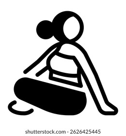 Este ícone de torção (pose) é adequado para Yoga, Mindfulness, Estilo de vida saudável, etc