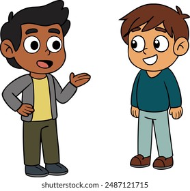 This is a two friends are talking ,graphic resource for happy friendship day with high quality eps format 