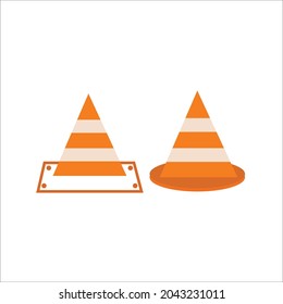 This is two orange traffic cones