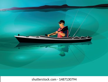 This type of kayak is a traditional type that has existed since the beginning. The paddle must be inserted into the kayak. There are both paddles for competition and paddling for fishing.