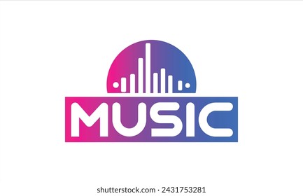 This typography music logo captures the rhythm and melody of the music it represents, with its fluid lines and dynamic lettering.