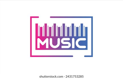 This typography music logo captures the rhythm and melody of the music it represents, with its fluid lines and dynamic lettering.