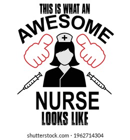 This is typography for nurse day design and nurses week 6-12 May. Vector EPS file and print ready file