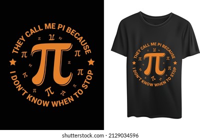 Das ist ein Typografie-Pi-T-Shirt-Design. Sie können dieses Design überall verwenden, wo Sie möchten