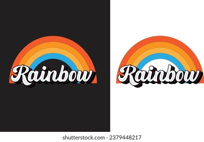 This is a Typography rainbow design.This is especially create for T-shirt design.