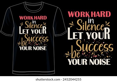 This typography t-shirt design features motivational and inspirational quotes, making it the perfect choice for those seeking a boost of positivity in their daily lives.