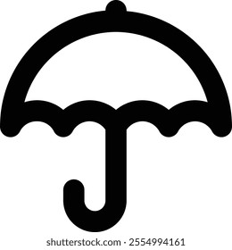 This umbrella real estate icon symbolizes comprehensive coverage, ideal for illustrating protection, all-inclusive services, and secure investments in real estate marketing content.