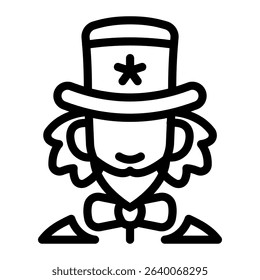 This Uncle Sam icon is suitable for 4th of July, Independence Day, etc