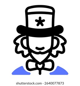 This Uncle Sam icon is suitable for 4th of July, Independence Day, etc