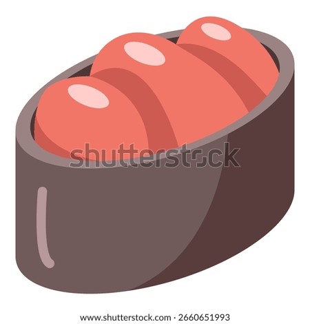 This Uni (gunkan) illustration is suitable for Sushi, Japanese Food, etc.