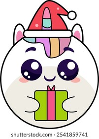 Este " Unicorn Christmas Tree Ball " design vetorial é um ativo de férias delicioso e festivo perfeito para adicionar charme sazonal a uma variedade de projetos criativos.