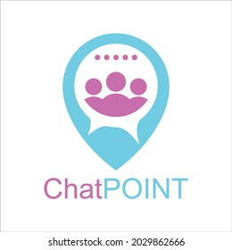 This is a unique and attractive chat point logo that can be used for various needs