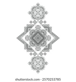 This is a unique  colorless mandala design.