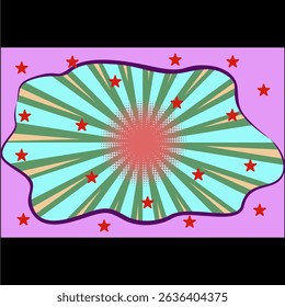 Este é um fundo de quadrinhos exclusivo com verde, vermelho e estrelas, adequado para desenhos de banner, quadrinhos, cartazes, anúncios, conteúdo, vídeos, folhetos, apresentações, webinars
