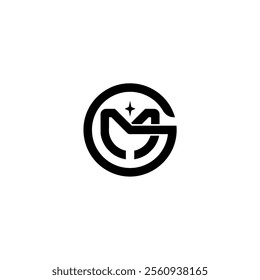 This is a unique GM letter logo in the shape of a black circle, suitable for company logo designs with the initials GM, electronics, electricity, automotive, community, workshops, spare parts 