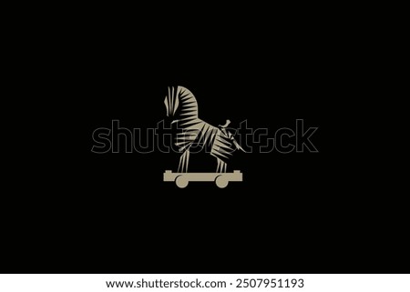 This is an unique trojan horse vector icon.